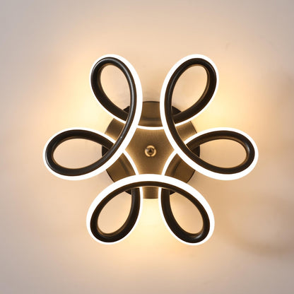 LED LED vrchol Helix, 44 W, vlnité, studené/horúce/neutrálne svetlo, čierne