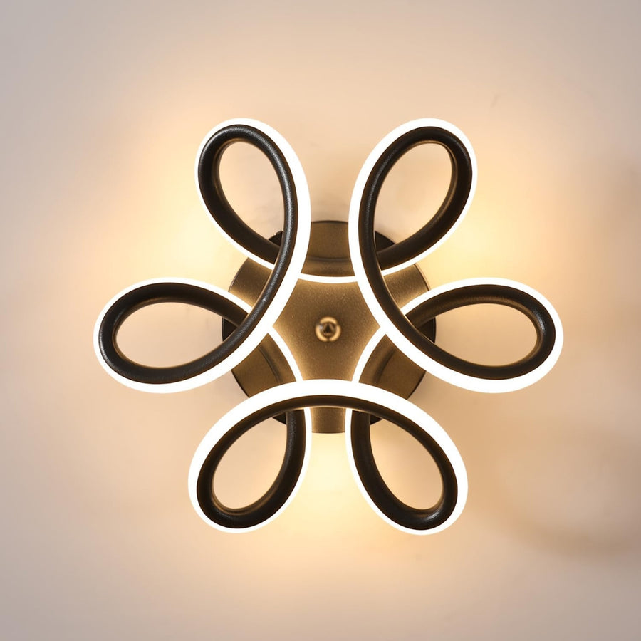 LED LED vrchol Helix, 44 W, vlnité, studené/horúce/neutrálne svetlo, čierne