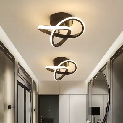 LED LED vrcholy nekonečné, 42 W, 2 kruhy, studené/horúce/neutrálne svetlo, čierna