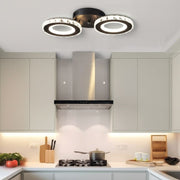 Lust Led Nova Rovon s kryštálmi, diaľkovým ovládaním, 2 svetelnými zdrojmi, 29W, čiernou a nerezou