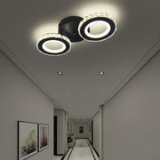 Lust Led Nova Rovon s kryštálmi, diaľkovým ovládaním, 2 svetelnými zdrojmi, 29W, čiernou a nerezou