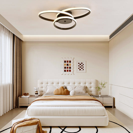 LED luster s diaľkovým ovládaním ECATERINA 59W, studené/teplé/neutrálne svetlo, stmievateľné, čierny, výškovo nastaviteľný