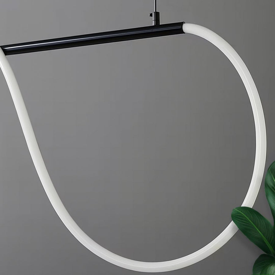 Pozastavená Lustra LED Acril Divino 25W s diaľkovým ovládaním, lúč, 3000K, čierna