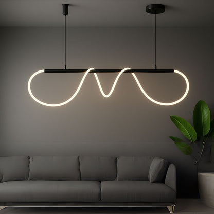 Pozastavená Lustra LED Acril Divino 25W s diaľkovým ovládaním, lúč, 3000K, čierna