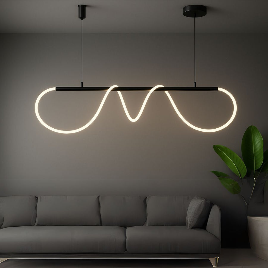 Pozastavená Lustra LED Acril Divino 25W s diaľkovým ovládaním, lúč, 3000K, čierna