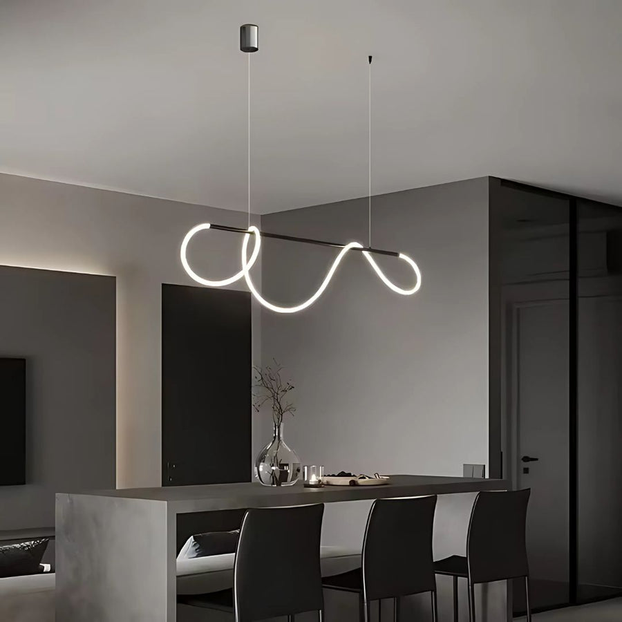 Pozastavená Lustra LED Acril Divino 25W s diaľkovým ovládaním, lúč, 3000K, čierna