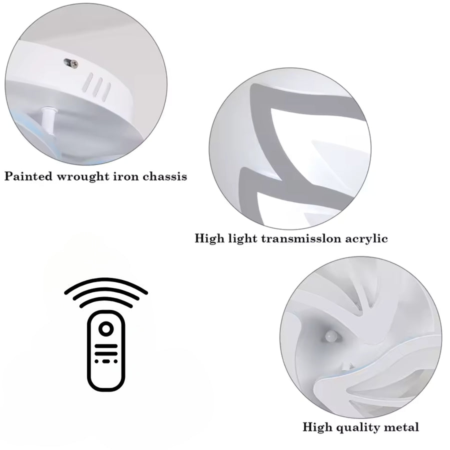 LED túžba s diaľkovým ovládaním Lily 3 Elementy Cold/Hot/Neutrál 44 W biela biela