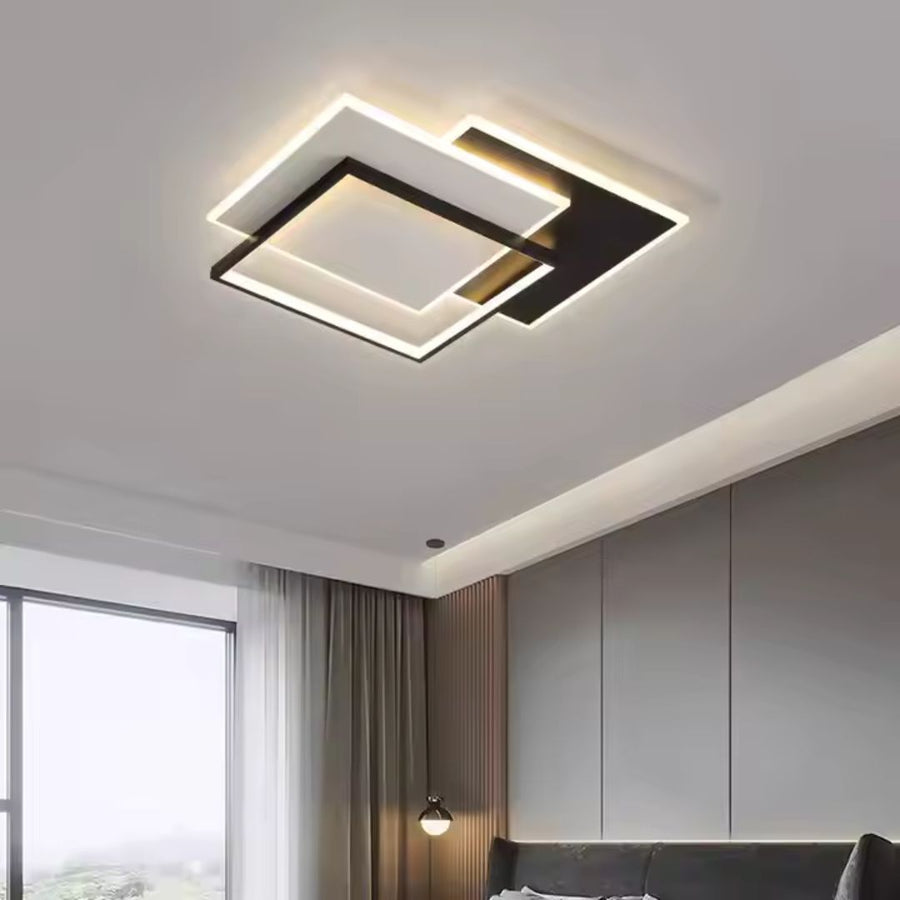 LED luster s diaľkovým ovládaním geometrie kub