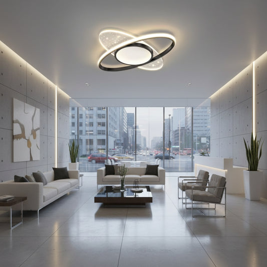 LED luster s diaľkovým ovládaním VARIO 110W, oválny, studené/teplé/neutrálne svetlo, stmievateľné, čierny