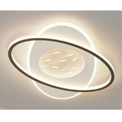 LED luster s diaľkovým ovládaním VOLTA 125W, oválny, studené/teplé/neutrálne svetlo, stmievateľné, čierny