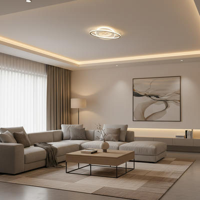 LED luster s diaľkovým ovládaním VOLTA 125W, oválny, studené/teplé/neutrálne svetlo, stmievateľné, čierny