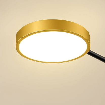 Lustra LED cu Telecomnda MARIA, 8 Elemente, 63W, Lumina Calda/Rece/Neutra, Dimabila, Auriu
