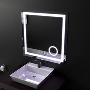 Zrkadlo LED obdĺžnikový 60x60cm Souverain Motionglow Marcello Demantle Clock Defosting Terometer