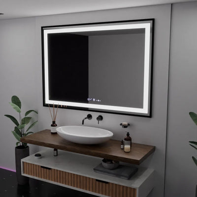 Zrkadlové obdĺžnikové obdĺžnikové 100x70cm Verite Maje je noir pohybové žiarenie marcello systémové postihnutia a teplomer smiešne