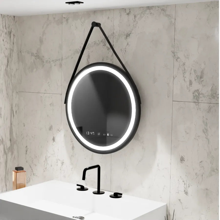 Zrkadlové LED kolo 60 cm Celesti Majesti Noir Eleva Motionglow Marcello System Disabilities & Daim Termometer