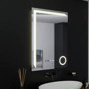 Zrkadlo LED obdĺžnikový 60x80cm Presnosť Motionglow Marcello System System Distivities a teplomer kaimimického skla