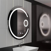 Zrkadlo LED Round 70 cm Visio Motionglow Marcello Demonant Clock System a kozmetický teplomer