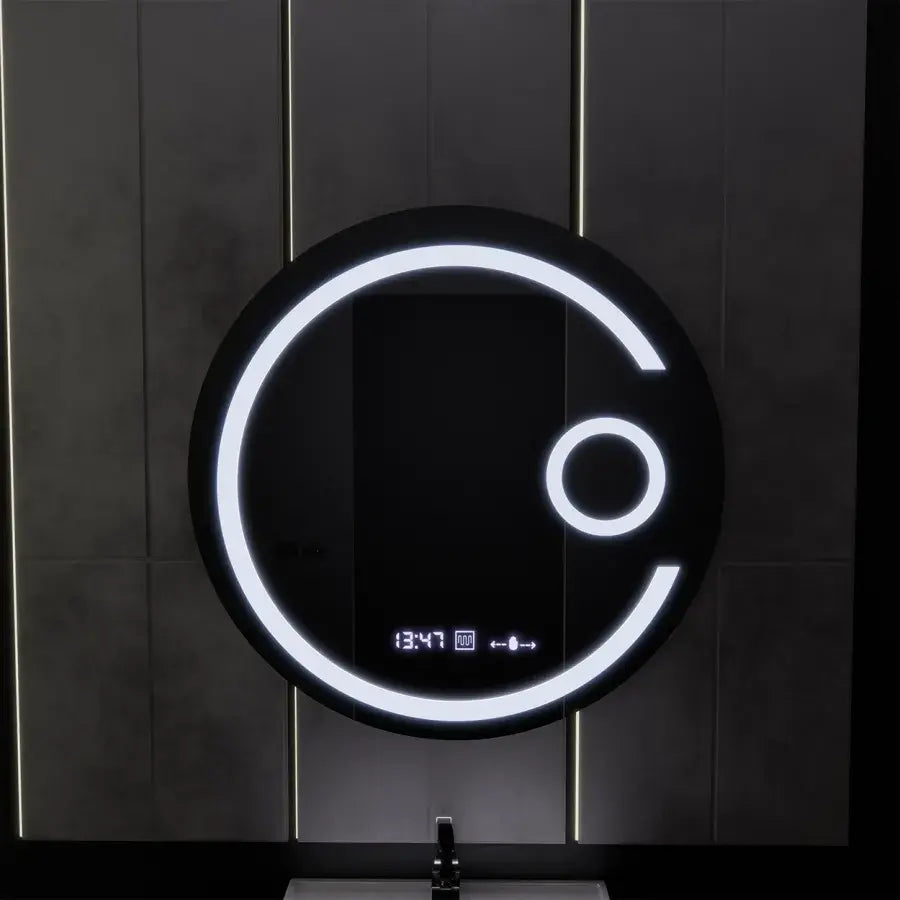 Zrkadlo LED Round 60 cm Visio Motionglow Marcello System Odmrazovanie hodín a teplomer premietateľnú kozmetiku