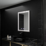 Zrkadlové obdĺžnikové 60x80cm Verite Imperial Silver Motion Glow Marcello Demonant Clock Defrition Systém