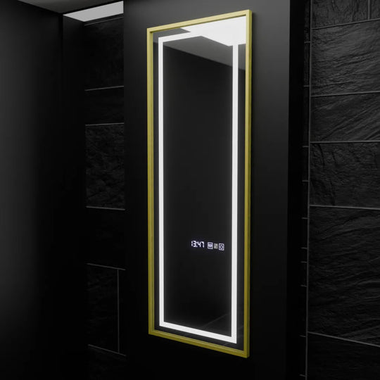 Oglinda LED Rectangulara, 45x140cm, Elena Senzor Radar Marcello, Sistem Dezaburire, Ceas & Termometru, Dimabila, Dressing Couture Oglinzi Dressing Default Title Alessandro Design