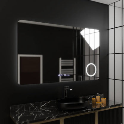 Zrkadlové obdĺžnikové obdĺžnikové 100x60cm Celeste Motionglow Marcello Demontačné hodiny rozmrazujúceho systémový terrometra