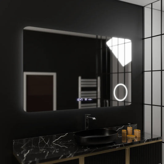 Zrkadlové obdĺžnikové obdĺžnikové 100x60cm Celeste Motionglow Marcello Demontačné hodiny rozmrazujúceho systémový terrometra