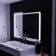 Zrkadlo LED obdĺžnikový 90x60cm Sole Sullo Sensor System rozmrazujúce hodiny a teplomer