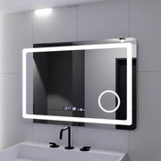 Zrkadlové LED obdĺžnik 90x60cm Souverain Motionglow Marcello Demonant Clock Defosting System