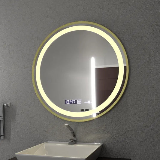 Zrkadlo LED Round 70 cm Celesti Royale Gold Motionglow MARCLELLL SMEABLE HODOVANIE SYSTÉM