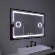 Obdĺžnikové LED zrkadlo 120x80cm Motionglow Sensor Marcello Demonant Clock Defosting System
