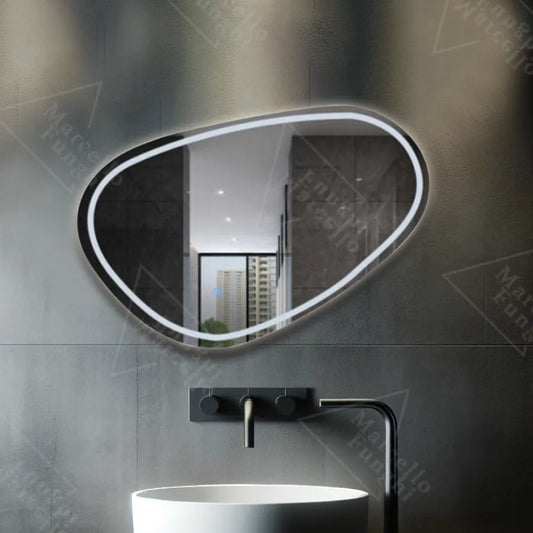 Zrkadlo LED dotyk dissegno defritácia systému 80x45 cm Marcello Funghi Collection