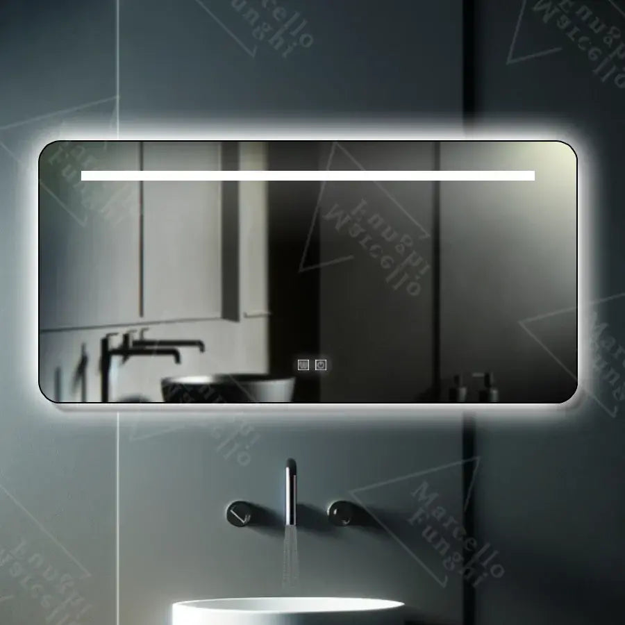 LED Touch Estassia Mirror, Systém postihnutia, 110x65 cm, zbierka Marcello Funghi Collection
