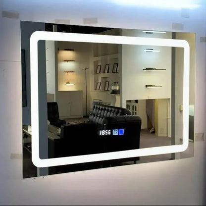 LED dotykové zrkadlo s funkciou a hodinami pre postihnutia, 80x65cm, zbierka Marcello Funghi Collection