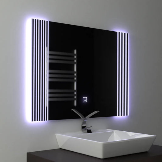 Zrkadlo LED obdĺžnikový 80x60cm Infinity Frame Základný dotyk