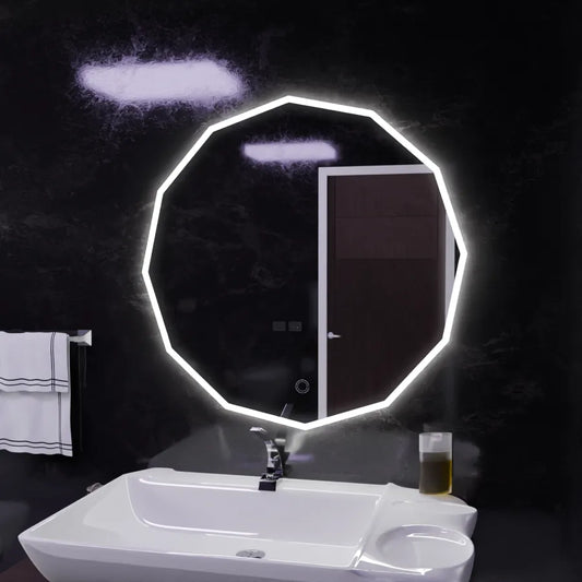 LED Touch Lichtkreis LED zrkadlo, 70x70 cm
