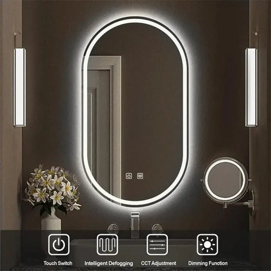 Mirror LED Touch Rainer s funkciou postihnutia 60x80 cm, kolekcia Korman