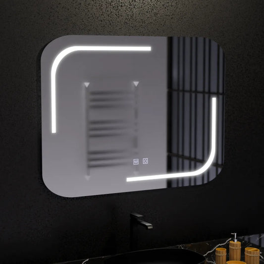 Zrkadlo LED obdĺžnikový 80x60cmtouch retrica systém odmrazuje