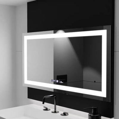 Zrkadlo LED obdĺžnik 160x80cm Verite Motionglow Marcello Clock Defrition System a Smierble Therometer