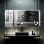 Zrkadlové obdĺžnikové 90x75cm Souverain Motionglow Marcello Demonant Clock System & Wolf Termometer