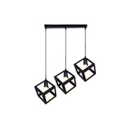 Lustrum Cub Shape, Struktur Lineárne trio, 3x E27, čierny, kov