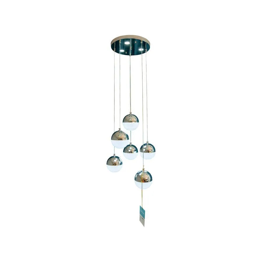 LED Jeremias Pendului s diaľkovým ovládaním, 63 W, 2,4 GHz, Simible, Metal, Chrome