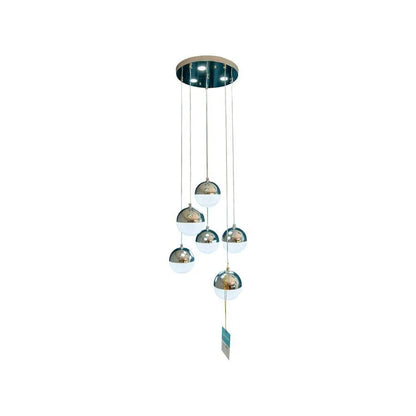 LED Jeremias Pendului s diaľkovým ovládaním, 63 W, 2,4 GHz, Simible, Metal, Chrome