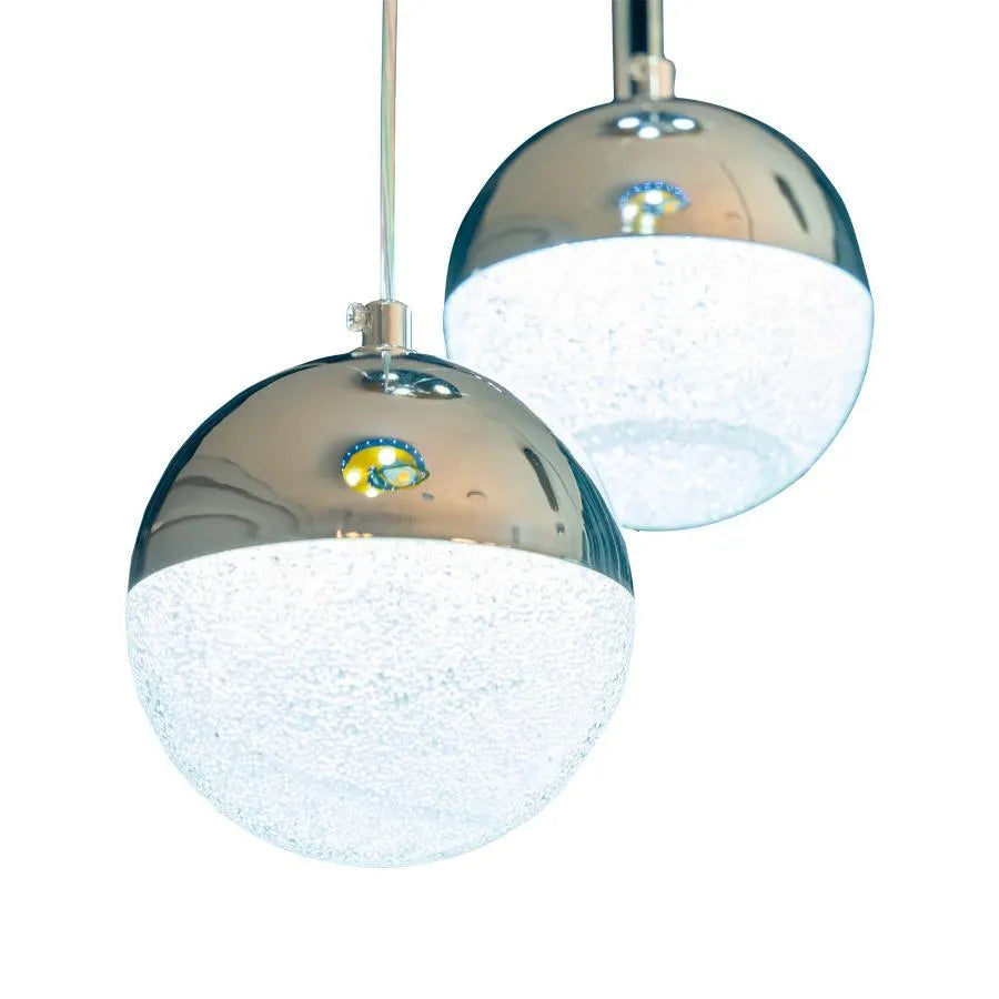 LED Jeremias Pendului s diaľkovým ovládaním, 63 W, 2,4 GHz, Simible, Metal, Chrome