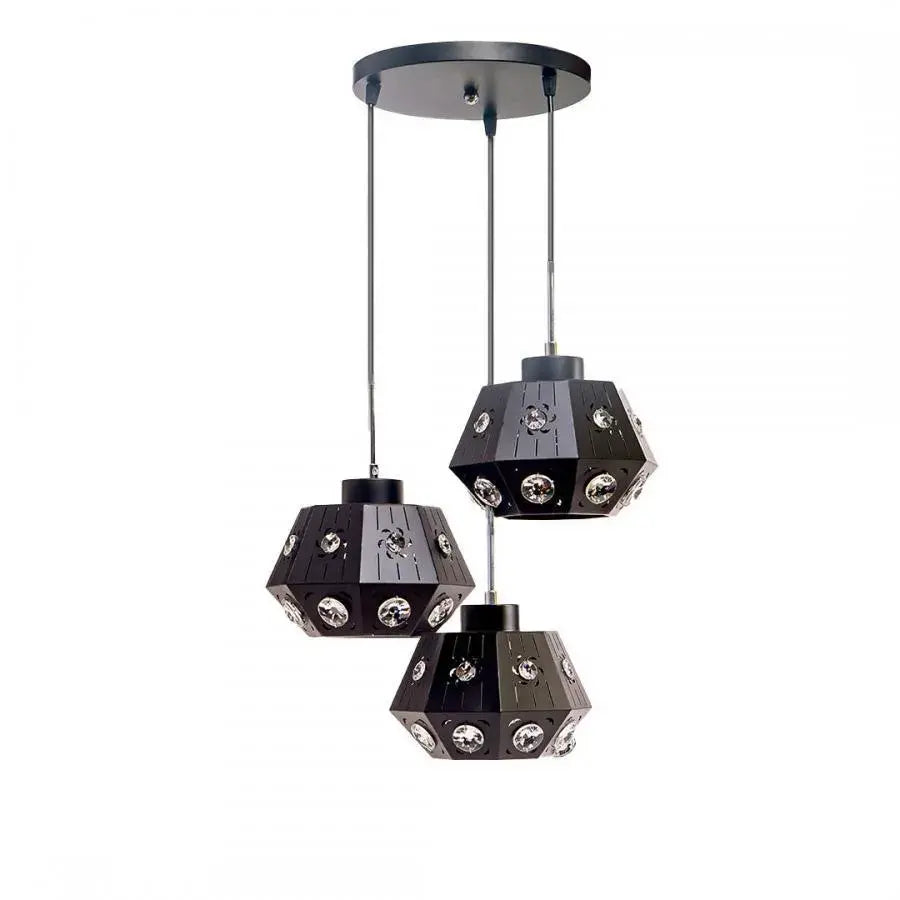 Margareta Pendulum, 3*E27, čierna, kovová a krištáľ, 2857/3