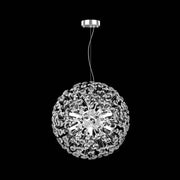 Crystal Lustr Minute 8x G9, priemer 40 cm, lesklý chróm, nastaviteľná výška