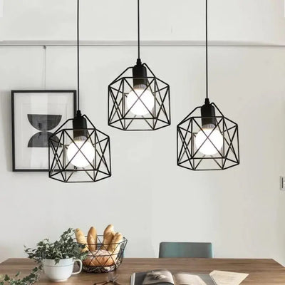 Polust Form Prism, Geo Trio, 3xe27, čierny, kov