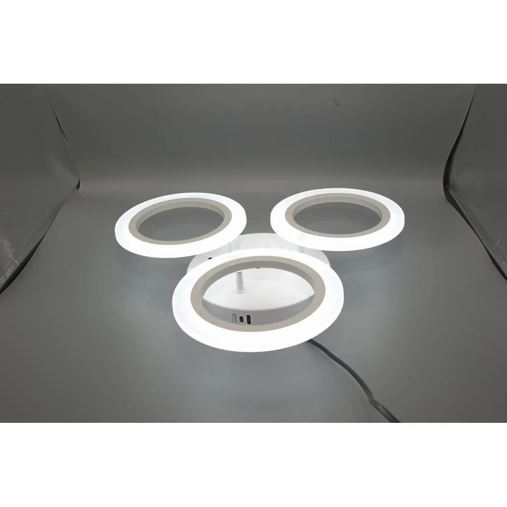 LED LED Crina, 24 W, 3 kruhy, neutrálne svetlo, biele