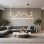 DIVINO LED luster s flexibilnou silikónovou trubicou – 24W, nastaviteľné svetlo, matná čierna