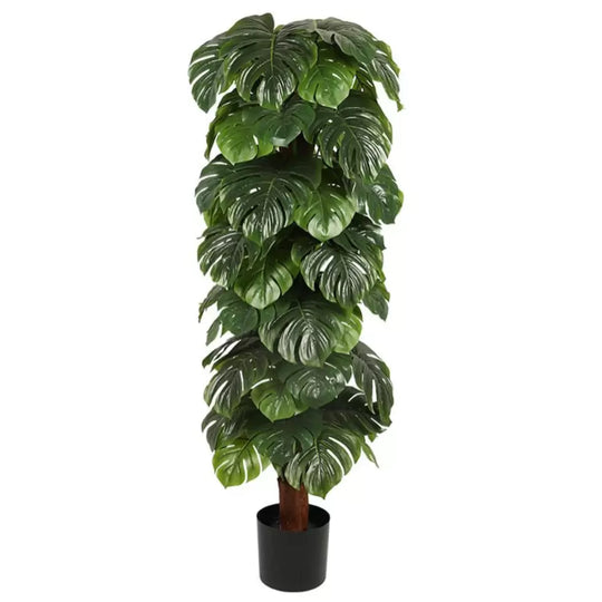 Monstera deliciosa Umelá rastlina, bez črepníka, 140 cm Zelená Predvolený názov Alessandro Design