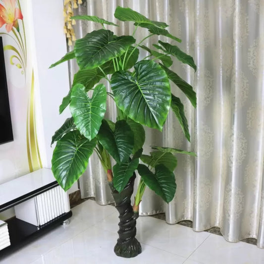 Umelá rastlina Allocasia Odora, bez kvetináčov, 150 cm zelená